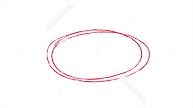 Hand Drawn Red Circle Loop Animation, Frame By Frame Sketch Motion Graphics