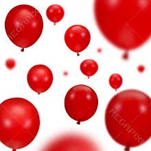 Red party balloons