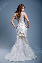 Wedding dress on fashion model