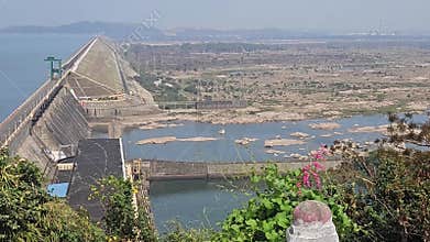 Hirakud Dam from Gandhi Minar Odisha India
