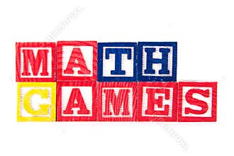 Math Games - Alphabet Baby Blocks on white