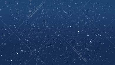 Abstract blue background with bright bokeh, circles, glitter. Loop animations. Plankton in the sea.