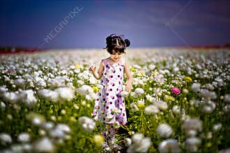 Girl in the flower field
