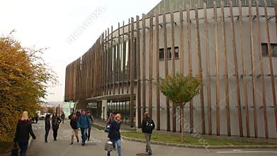 BRNO, CZECH REPUBLIC, OCTOBER 15, 2016: Students Mendel University in Brno go to
