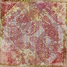 Artisti Batik Floral Design Frame Background