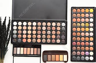 Make up and cosmetic beauty products arranged