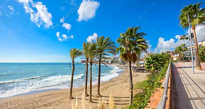 Benalmadena beach. Malaga province, Andalusia, Spain
