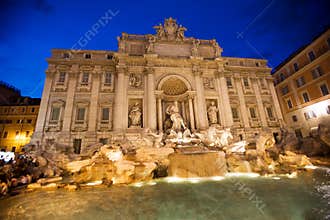 Trevi fountain, rome, italy