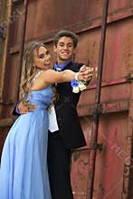 Attractive Teenage Prom Couple