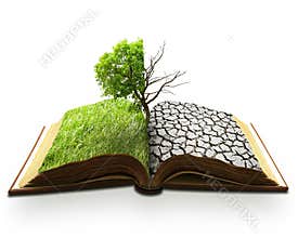 Creative concept landscape global warming natural disaster