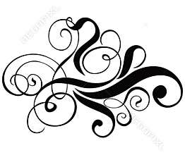 Scroll, cartouche, decor, vector