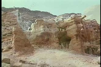 Montage of desert rock formations