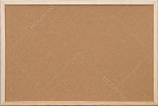 Blank office cork board with wooden frame