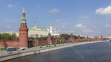 Kremlin wall and Moscow river