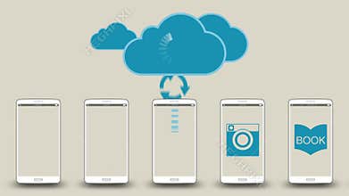 Upload application data to cloud concept(included Alpha)