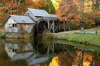 Mabry Mill, Blue Ridge Parkway, Virginia in Autumn