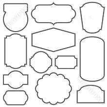 Set of frames and borders in retro style.