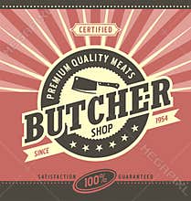 Butcher shop minimalistic design