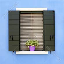 Colorful house window in Burano