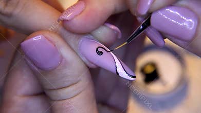 Studio beauty, nails manicure, close up shot