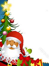 Santa Claus Tree Border