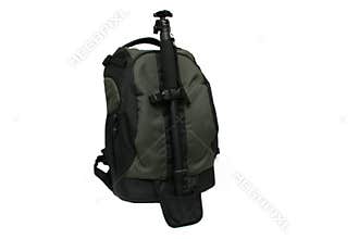 Photo backpack with monopod
