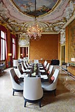 The Aman Canal Grande hotel located in the Palazzo Papadopoli in Venice