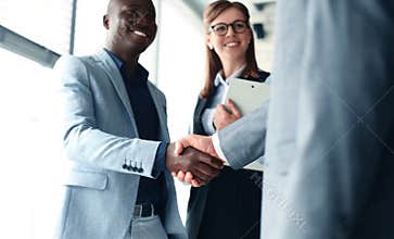 Business people shaking hands