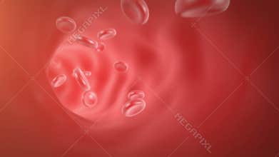 Blood flowing through the arteries