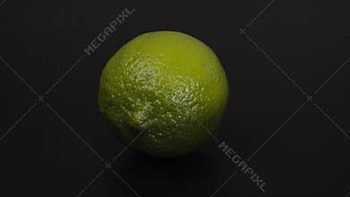 Lime rotating on black