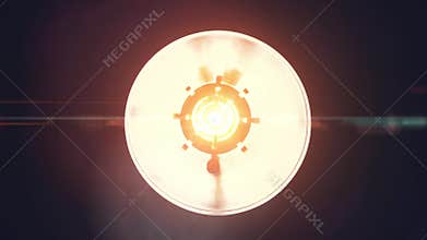Spotlight turns on and off