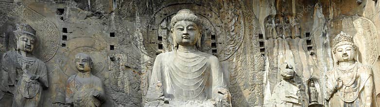The buddha of Longmen Grottoes in china