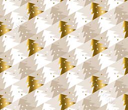 Xmas tree luxury pastel color seamless pattern.