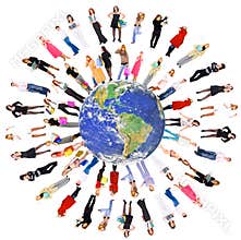 People on the planet earth