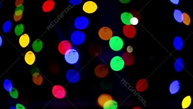 Bokeh lights. Beautiful Christmas background. Christmas and New Year. Christmas light background Festive abstract