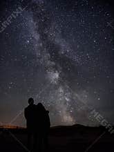 Couple watching the stars