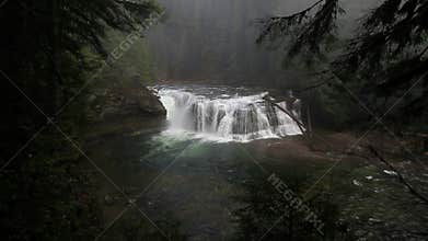 High definition movie of spectacular Lower Lewis River Falls in Washington state 1080p hd