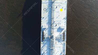 Aerial View of Oil Tanker Delaware River Philadelphia