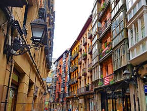 Streets of Casco Viejo in Bilbao