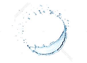 Water splash circle isolated