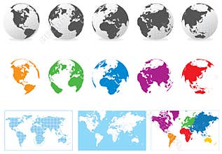 Map and globe