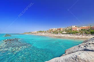El Duque beach Tenerife Spain at summer