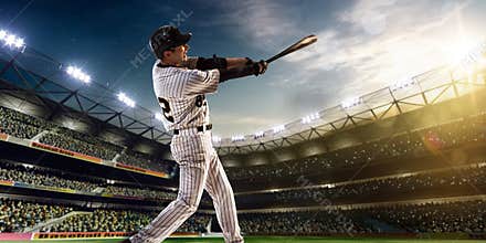 Professional baseball player in action
