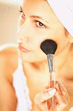Girl doing makeup