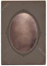 Vintage Oval Portrait, Blanked