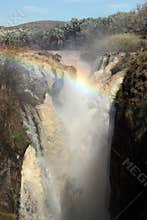 Epupa Waterfall with Rainbow