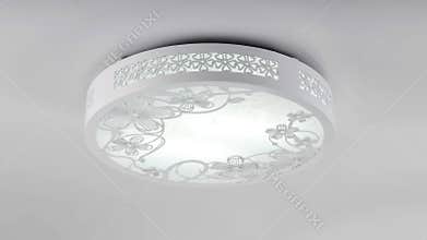 Circular led lamp on ceiling