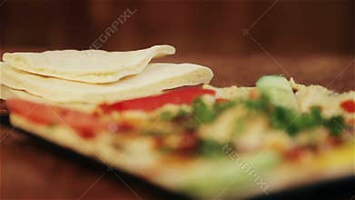 The traditional food of the Middle East Hummus. Traditional Arabic cuisine.