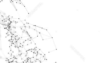 Molecular structure on white background