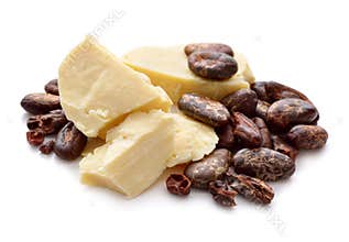 Cocoa butter vith nibs.